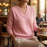 Faye | Relaxed Fit Soft V-Neck Sweater