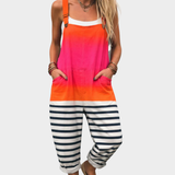 Lorena | Cozy Striped Gradient Overalls