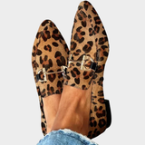 Gia - Chic Leopard Print Loafers