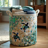 Turtleshore | Artisan Hand-Quilted Laundry Basket