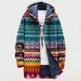 Inge™ | Ethnic Pattern Hooded Jacket