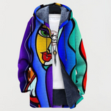 Heidi™ | Artistic Hooded Jacket with Portrait Design