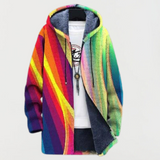 Martina™ | Rainbow Striped Hooded Jacket