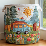 Tranquil Voyage | Handcrafted Quilted Laundry Basket