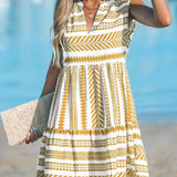Katrina - Summer Geometric Print Dress