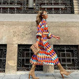 Cassandra - Bold Geometric Print Dress