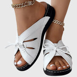 Darcy - Stylish Bow-Embellished Slip-On Sandals