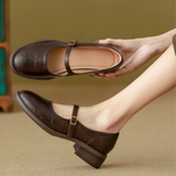 Manon | Timeless and Cozy Leather Mary Jane Shoes