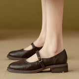 Manon | Timeless and Cozy Leather Mary Jane Shoes
