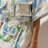 Solene - Stylish Patchwork Ensemble