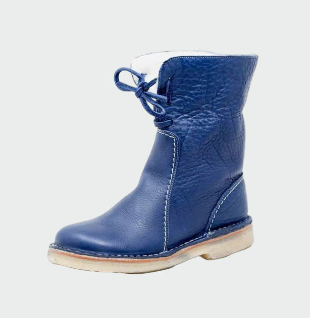 Men's Waterproof Leather Boots with Cozy Wool Lining