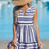 Katrina - Summer Geometric Print Dress