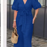 LYNORA | Chic V-Neck Midi Dress