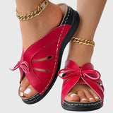 Darcy - Stylish Bow-Embellished Slip-On Sandals