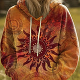 Brisenna | Colorful Sunburst Graphic Hoodie