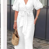 LYNORA | Chic V-Neck Midi Dress