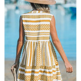 Katrina - Summer Geometric Print Dress