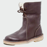 Men's Waterproof Leather Boots with Cozy Wool Lining