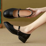 Manon | Timeless and Cozy Leather Mary Jane Shoes