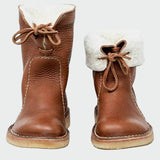 Men's Waterproof Leather Boots with Cozy Wool Lining