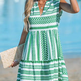 Katrina - Summer Geometric Print Dress