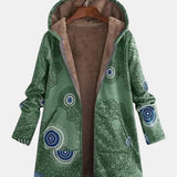 Sage Tribal Pattern Sherpa Jacket
