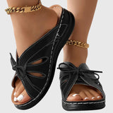 Darcy - Stylish Bow-Embellished Slip-On Sandals