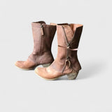 Alma - Classic Calf-Length Vintage Boots