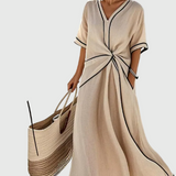 Helena | Draped Side Maxi Dress