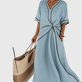 Helena | Draped Side Maxi Dress