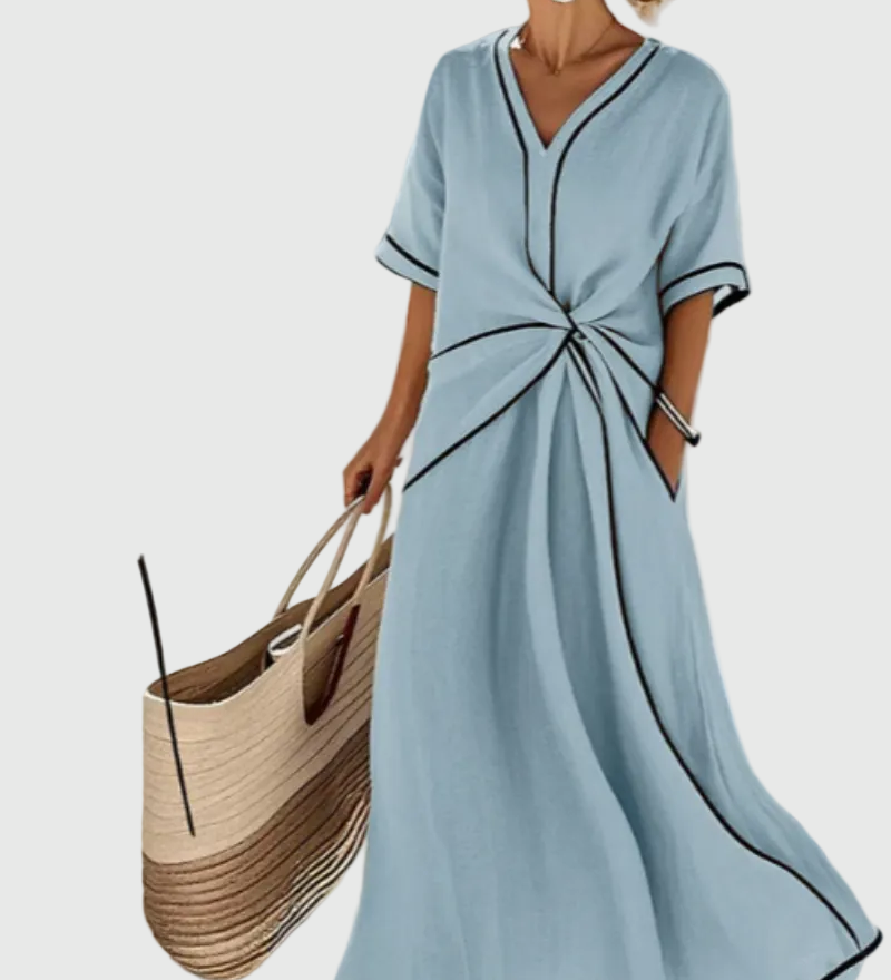 Helena | Draped Side Maxi Dress