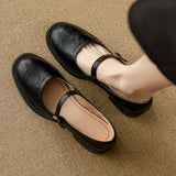 Manon | Timeless and Cozy Leather Mary Jane Shoes