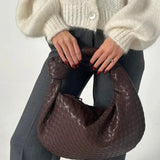 Sage - Medium Woven Shoulder Tote