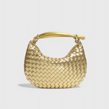 Gerda - Woven Tote with Elegant Gold Handle