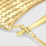 Gerda - Woven Tote with Elegant Gold Handle