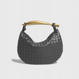 Gerda - Woven Tote with Elegant Gold Handle