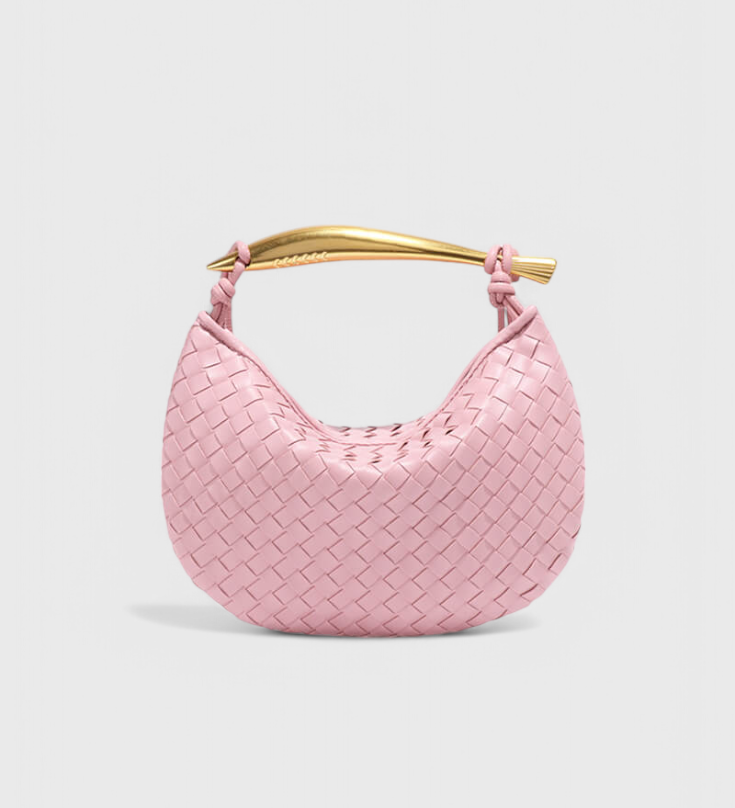 Gerda - Woven Tote with Elegant Gold Handle