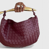 Gerda - Woven Tote with Elegant Gold Handle