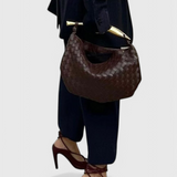 Gerda - Woven Tote with Elegant Gold Handle