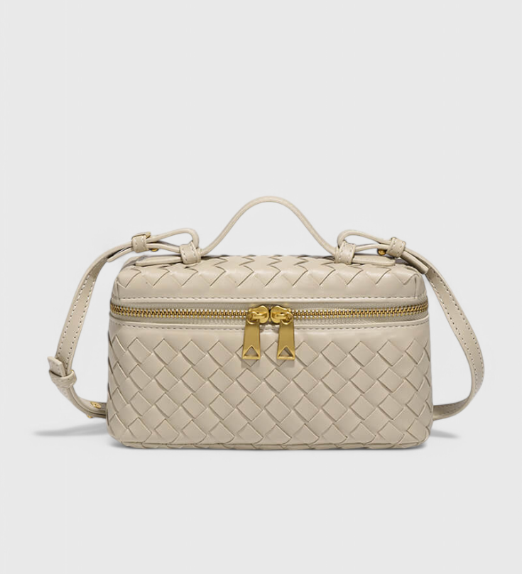 Milla - Mini Woven Bag with Elegant Gold Details