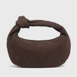 Lilac Medium Woven Bag with Knot Accent