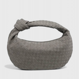 Lilac Medium Woven Bag with Knot Accent