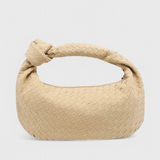 Lilac Medium Woven Bag with Knot Accent