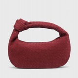 Lilac Medium Woven Bag with Knot Accent