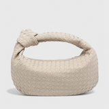 Lilac Medium Woven Bag with Knot Accent