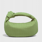 Lilac Medium Woven Bag with Knot Accent