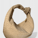 Lilac Medium Woven Bag with Knot Accent