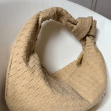 Lilac Medium Woven Bag with Knot Accent