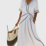 Helena | Draped Side Maxi Dress