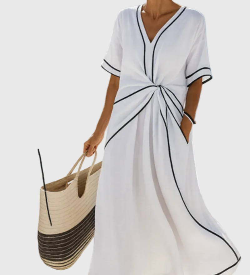 Helena | Draped Side Maxi Dress